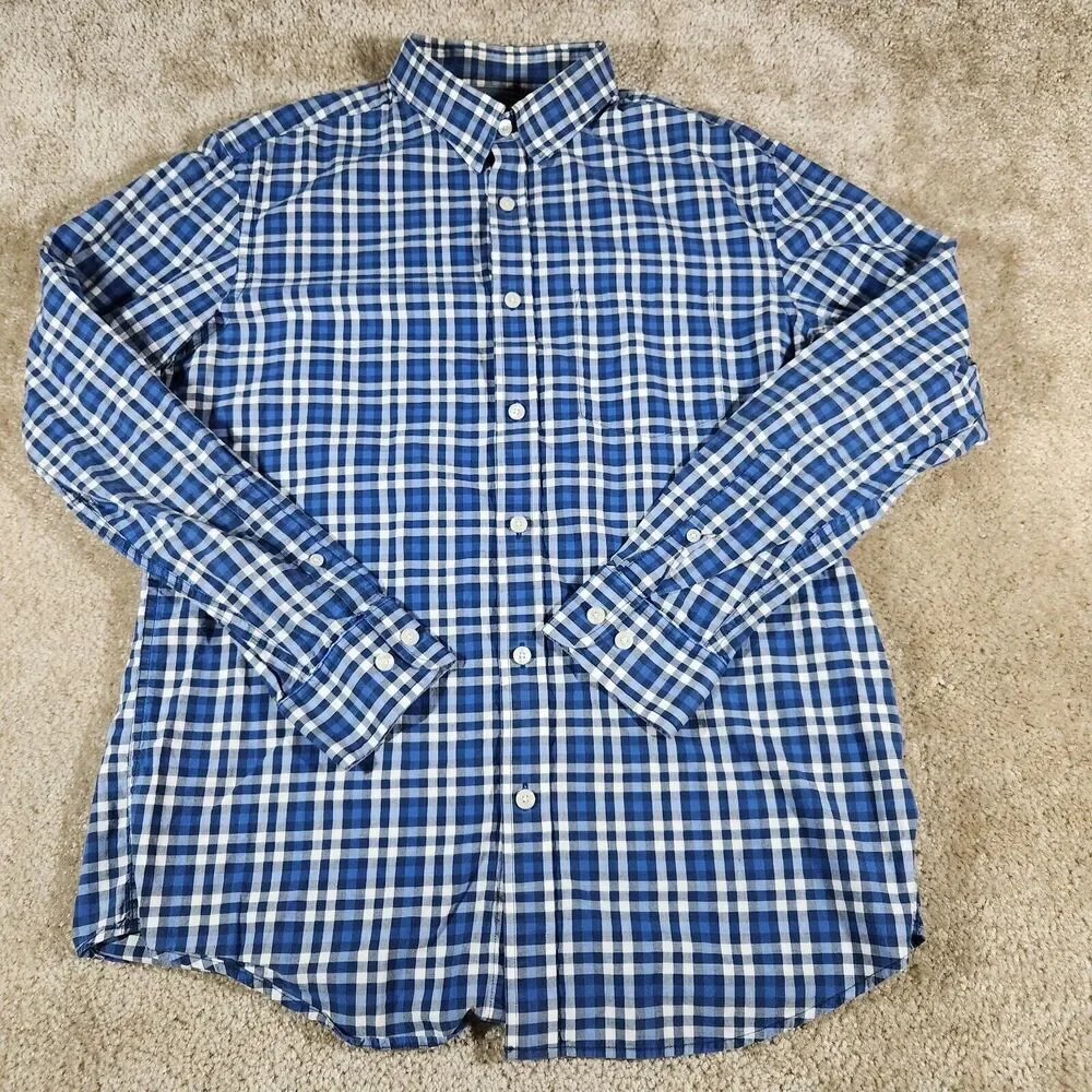 Banana Republic Men's Button Down Shirt Size M Soft Wash Standard Fit Blue 24